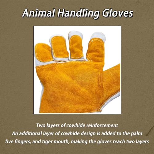Animal Handling Gloves Vet Grooming Puncture Proof Anti-Bite Scratch For Cat Dog Snake Falcon Grabbing Reptile