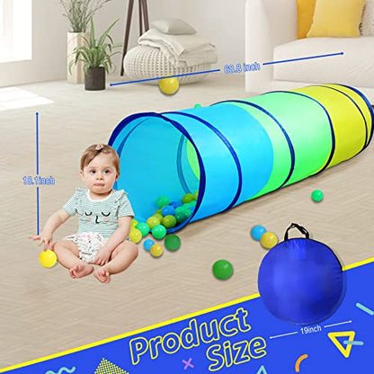 PigPigPen Kids Tunnel for Toddlers,Pop Up Play Tunnel Tent for Babies or Dogs, Indoor & Outdoor Toys for Kids Backyard Playset (Yellow,Green,Blue Play Tent) - style: Yellow,green,blue play tent