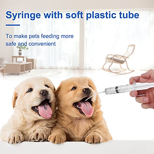 6 Pack-10ml injection Syringe with 16 Ga Metal Distribution Tubes and Soft Plastic Tube Suitable for Scientific Labs and Industrial Dispensing, Glue Application, Ink, Liquid Dispensing and Measuring, Pet Food Feeding, Refilling Ink Cartridges or CISS - si
