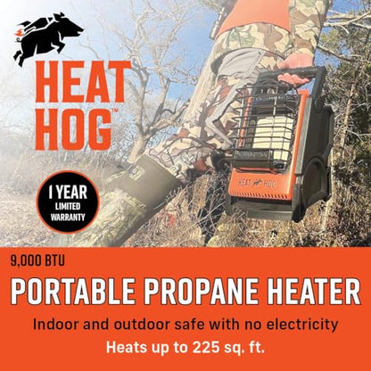Heat Hog 9,000 BTU Portable Propane Radiant Space Heater, Indoor, Outdoor, Garage, Camping, Outdoor Sports, Boating, RVs, Tiltable Design, Gas Powered - size: 9,000 BTU