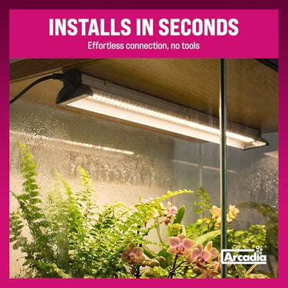 Arcadia Jungle Dawn LED Bar 34" Long 51 Watts High Lumen Output – High Output LED Light Bars for Reptiles, Terrariums, Plants and Indoor Use, Long Lasting Easy to Use Natural Plant Grow Lighting