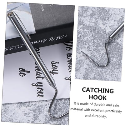 BESPORTBLE 2pcs Telescoping Snake Grabber Hooks Stainless Steel Reptile Catching Tools Comfortable Grip for Safe Handling of Snakes and Reptiles