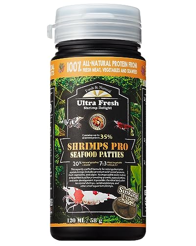 Ultra Fresh Shrimp Food, High Protein, Rich in Vitamins for Crystal, Caridina and Small Tropical Shrimp 2.04oz - size: 2.04 Ounce (Pack of 1)