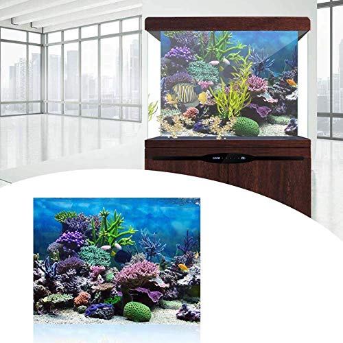 TOPINCN PVC Undersea Backdrop, Hinrgrundbild Aquarium 80X50, Hinrgrundbild Aquarium 80X50 - size: 122*50cm