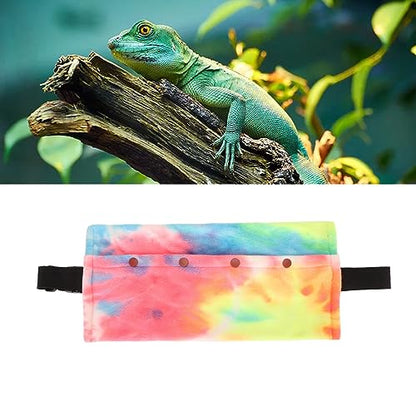 Reptile Sling Carrier with Adjustable Strap, Soft Warm Pouch for Bearded Dragon, Lizard, Leopard Gecko, Hamster, Small Animals, Iridescent - color: Iridescence