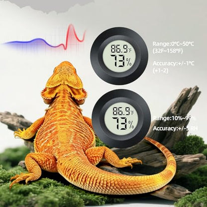 Bearded Dragon Carrier, Reptile Travel Bag with Built-in Thermometer Hygrometer, Breathable Small Animal Carrier with Clear View Window, Portable Guinea Pig Carrier for Gecko, Snake, Hamster - color: Green