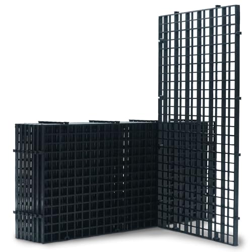 LINLAN 8 Pieces 5.9x11.8in (15X30cm) Aquarium Grid Plastic, Fish Tank Divider, Egg Crate for DIY Filtration and Bottom Protection in Aquascaping - size: S 8Pcs