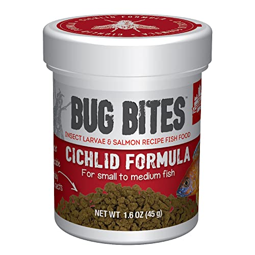 Fluval Bug Bites Cichlid Fish Food, Granules for Small to Medium Sized Fish, 1.59 oz., A6580 | Granules for Small to Medium Sized Fish - size: 1.6 Ounce (Pack of 1)