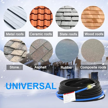 6FT Self-Regulating Heating Cable, 120V Corrosion Resistant | Fluoropolymer Heat Cable for Sewage Pipes, Wastewater Systems and Sump Pumps, Provides Freeze Protection in Cold Weather - style: 6FT