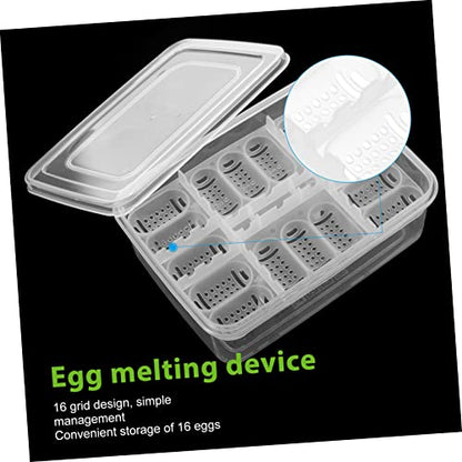 HANABASS 2Pcs Compartment Box Transparent Hatching Container for Tortoise Lizard Lightweight and Portable for Reptile Breeding