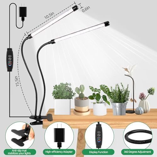 EWPJDK Grow Light 6500K Full Spectrum Plant Grow Lights 84 LED Plant Light with Clip Grow Lamp for Indoor Plants Growing Lamps（1PCS） - style: 01