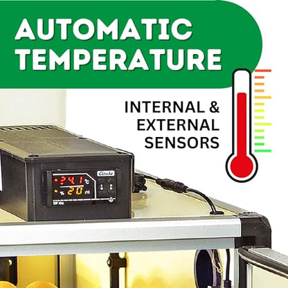 Incubators for Hatching Eggs – 120 Egg Incubator Setter & Hatcher with Automatic Turner & Digital Humidity Control Cabinet, Medium Chicken Incubator & Quail Egg Incubator by Hatching Time - size: 120 Eggs, style: Egg Incubator and Hatcher