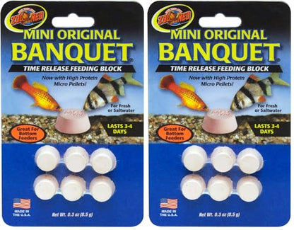 Zoo Med Laboratories AZMBB2 Mini Banquet Block Feeders, Fish, 0.02 pounds (Pack of 2) - size: 0.05 Ounce (Pack of 12)