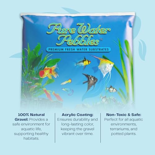 Heavenly Blue Aquarium Gravel - 5 lbs - Non-Toxic, Colorfast, Vibrant Substrate for Aquariums, Terrariums, Ponds & Crafts