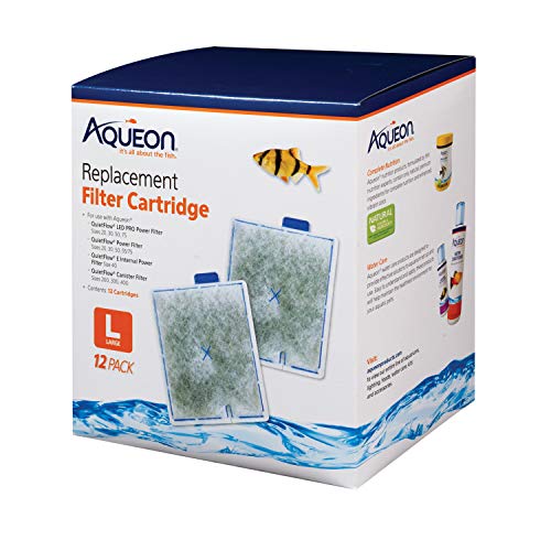 Aqueon Replacement Filter Cartridges, Fish Filters, Large - 12 Pack - size: 12 Pack