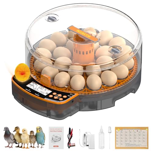 AsFrost Automatic Incubators for Hatching Eggs, 24 Egg Incubator,Upgrade Digital Incubator with Dual Modes,Temp & Humidity Control,Auto Turner, Egg Candler, Incubator for Hatching Quail & Poultry Eggs