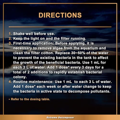 AZOOPLUS BIO XD Extreme Decomposer Nitrifying Bacteria for Freshwater and Saltwater Fish Tank 8.45 Ounces - size: 8.45 oz
