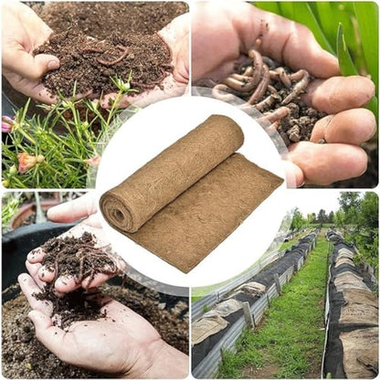 Coco Coir Liner 60x60cm Natural Coconut Fiber Mat for Flower Baskets Planters Garden Decoration Reptile Carpet Pets Pad Brown Single Pack Lasting Quality