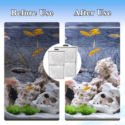 Pryitier 9 Pack PF-L Filter Cartridges Replacement Fish Tank Refill with Zeolite Compatible with PF20, PF30, PF40 and PF75 Power Filters - size: 9 Pack
