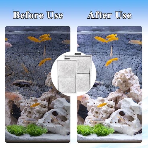 16 Pack PF-S Filter Cartridges Only Fit to Top Fin PF10 Power Filter, Fish Tank Filter Cartridges Replacement NOT Compatible with Imagitarium/CN-S Filter (5.19 x 3.09 inches, not Include Handle) - size: 16 Pack