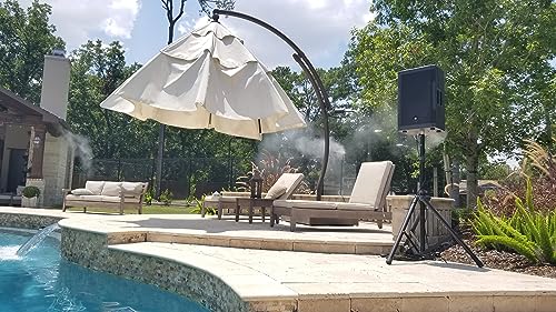 System - High pressure Misting System - Stainless Steel Tubing - 1500 PSI Misting Pump - DIY Misting System - Residential, Commercial & Industrial - (18 Ft Mist Line - 10 Nozzles) - size: 18 Ft Mist Line - 10 Nozzles