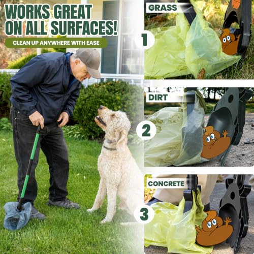 XP Pooper Scooper & Rake Set, Consumer Reports #1 Rated Ergonomic Scooper 2024, 2026. Strong & Lightweight, Dogs & Pet Poop Cleanup & Waste Removal - Fits Any Style Bag. 10-Year Wty. - size: XP Scooper and Rake SET, 37"