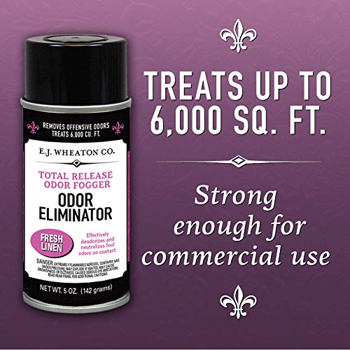 Odor Eliminator, Total Release Odor Fogger, 3 Pack, Effectively Deodorizes and Neutralizes Foul Odors on Contact, Fresh Linen (5 OZ)