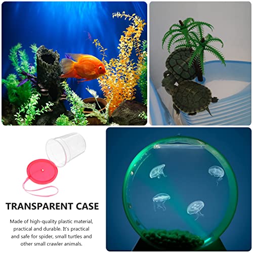 Sosoport 1pc Reptile Feeding Box for Insects and Mini Aquatic Pets Easy to Observe Habitat Strong and Wear- Design for Crickets and Reptiles - color: Transparent