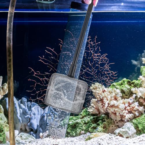 FOMIYES Fish Tank Cleaning Brush Set Aquarium Cleaning Tools with Long Handle Sponge Scrubber Gravel Rake Net and Plant Fork for Aquarium Maintenance