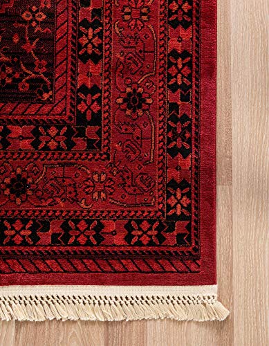 Unique Loom Tekke Collection Area Rug - Sheibani (2' 2" x 3' 1" Rectangle, Red/ Black) - size: 2' x 3'1" (Rectangular)