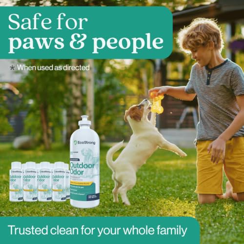 Outdoor Odor Eliminator | Outside Dog Urine Enzyme Cleaner – Powerful Pet, Cat, Animal Scent Deodorizer | Professional Strength for Yard, Turf, Kennels, Patios, Decks (10-2oz Shots with Halo Sprayer) - style: 10-2oz Shots with Halo Sprayer