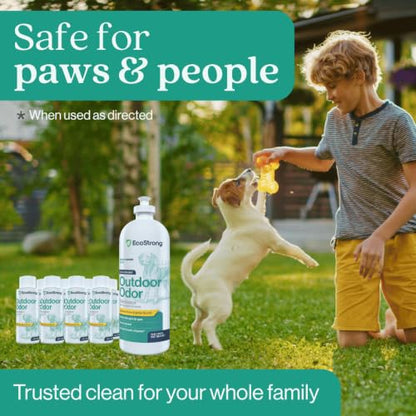 Outdoor Odor Eliminator | Outside Dog Urine Enzyme Cleaner – Powerful Pet, Cat, Animal Scent Deodorizer | Professional Strength for Yard, Turf, Kennels, Patios, Decks (10-2oz Shots with Halo Sprayer) - style: 10-2oz Shots with Halo Sprayer