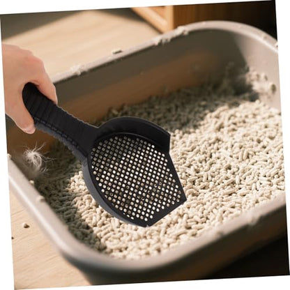 2pcs Plastic Cat Litter Scoop with Fine Sifting Ergonomic Comfortable Grip Handle Versatile Pet Waste Cleaning Tool for Cat Litter Box and Reptile Sand Fast and Easy Waste Removal