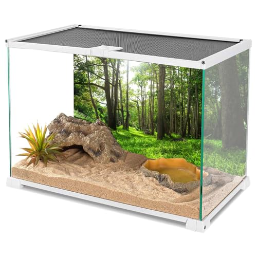 AWERT 30x18 inches Forest Terrarium Background Tropical Aquarium Background Green Tree Reptile Habitat Background Durable Polyester Background - size: 30x18in/75x45cm