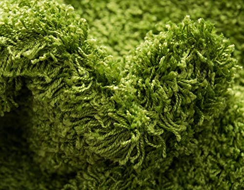 Unique Loom Solid Shag Collection Area Rug (3' 3" x 5' 3" Rectangle, Grass Green) - color: Grass Green, size: 3'3" x 5'3" (Rectangular)