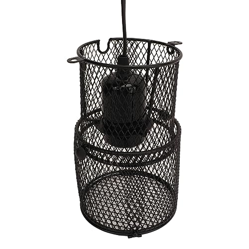 FTVOGUE Reptile Heat Lamp Guard, Retractable Safety Mesh Cover,Ceramic Heat emitterwith Ceramic E27 Bulb Holder Switch Design for Lizards Snakes Turtles Chicks Amphibians