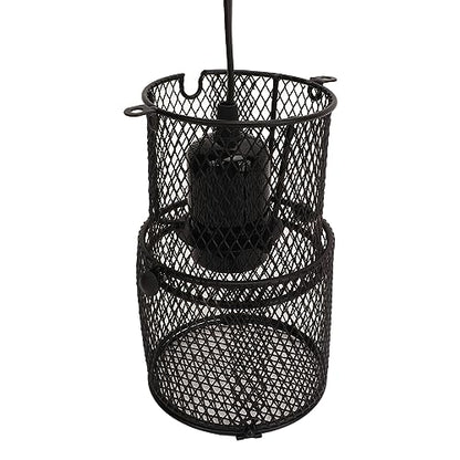 FTVOGUE Reptile Heat Lamp Guard, Retractable Safety Mesh Cover,Ceramic Heat emitterwith Ceramic E27 Bulb Holder Switch Design for Lizards Snakes Turtles Chicks Amphibians