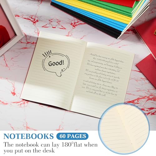 100 Pcs Journals Notebooks Bulk - Kraft Softcover A5 Small Notebooks 5.5 Inch x 8.3 Inch Notepads with 60 Page 30 Sheet for Writing Sketch Travel Office Supplies(Multicolor,Lined) - color: Multicolor, style: Lined