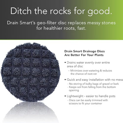 3D Mesh Planter Pot Drainage Insert Disc – Made in USA – Keeps Soil in, Lets Water Drain Out – Cleaner, Lighter Alternative to Gravel for Indoor & Outdoor Planters (9" – 2 Pack) - size: 9" – 2 Pack