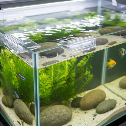6 PCS Aquarium Lid Clips, 6mm Clear Acrylic Aquarium Lid Holder Fish Tank Cover Support Clamps for Rimless Aquariums