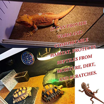 Reptile Carpet Natural Coconut Fiber, 36" x 18" Tortoise Carpet Mat for Pet Terrarium Liner, Reptile Bedding Supplies for Lizard, Snake, Chameleon, Turtle, Bearded Dragon (2 Pack) - size: 36"x18" 2pack