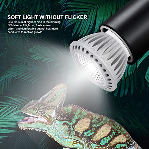 Sun Basking Lamp Bulb, Turtle Basking Light Bulb UVA UVB Concave and Convex Mirror Full Spectrum LED Reptile Heat Lamp Bulb Replacement (Silver 5.0) - color: Silver 5.0