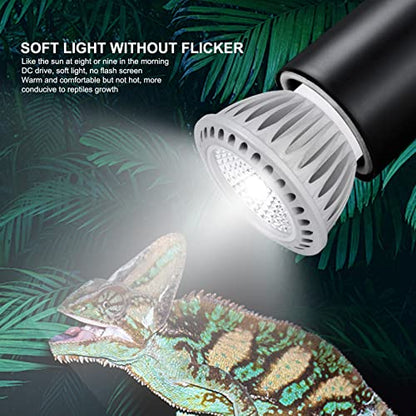 Sun Basking Lamp Bulb, Turtle Basking Light Bulb UVA UVB Concave and Convex Mirror Full Spectrum LED Reptile Heat Lamp Bulb Replacement (Silver 5.0) - color: Silver 5.0