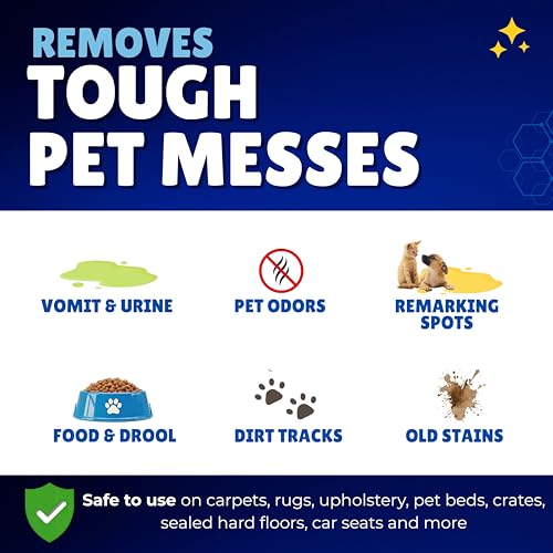 Oh Yuk Probiotic Pet Odor Eliminator & Stain Remover, Dog & Cat Urine | Breaks Down Urine, Poop & Vomit at the Source, Removes Stains & Odor, Fresh Ginger Lime Scent, Carpet Safe, 27 oz