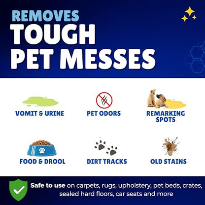 Oh Yuk Probiotic Pet Odor Eliminator & Stain Remover, Dog & Cat Urine | Breaks Down Urine, Poop & Vomit at the Source, Removes Stains & Odor, Fresh Ginger Lime Scent, Carpet Safe, 27 oz