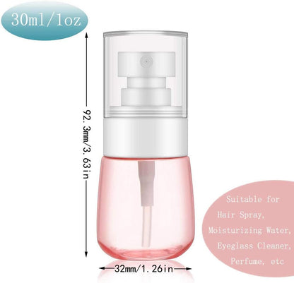Spray Water Bottle Hair Mister Fine Mist Stylist Sprayers 360 Empty Small Misting Spritzer erfume Atomizer with Pump Clear Containers (4PCS/1oz) - color: 1oz - 4Pack 4
