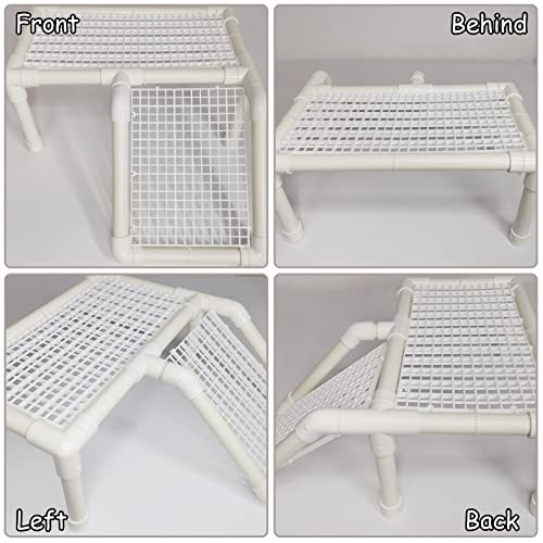 Fhiny Turtle Basking Platform, Tortoise Dock Plastic Resting Terrace Climbing Ramp Reptiles Habitat Terrarium Accessories Decor for Newts Lizard Gecko Hermit Crab - style: Basking Platform A