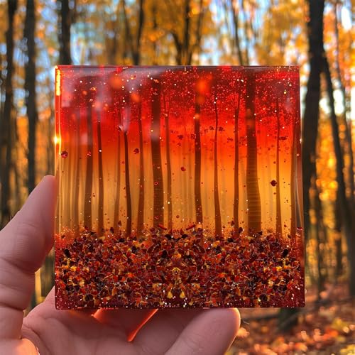 1.3 LB Crushed Glass Broken Pieces for Crafts,Epoxy Resin Arts Projects,Red | Fire Glass Pieces,Vase Fillers,Candle Holder Small Pebble,Home Accents,Terrarium Stones - color: Red