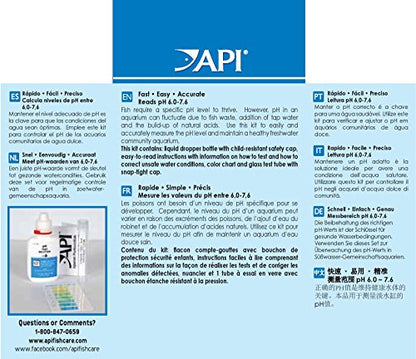 API PH TEST KIT 250-Test Freshwater Aquarium Water pH Test Kit, 4 Piece Set