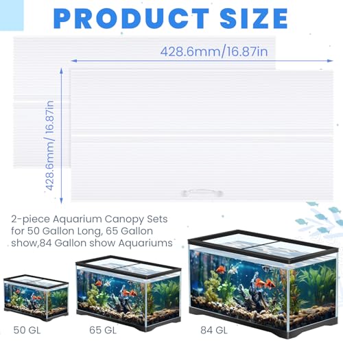 Sieral Aquarium Canopy Set Polycarbonate,36 x 18 Inch,Clear,1 Pcs - color: Clear, size: 36 x 18 Inch